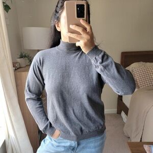 Talbots  Heather Grey Talbots mock neck sweater, M